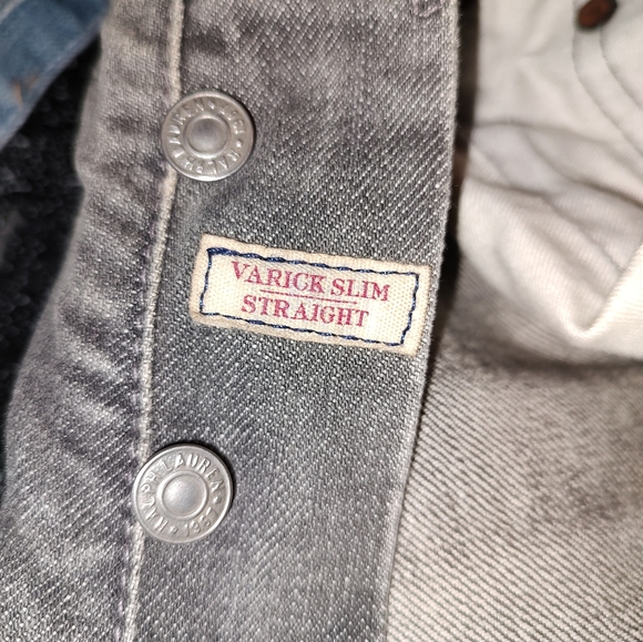 Ralph Lauren Polo Varick Slim Straight Black Denim Jeans 35 x 32 - Picture 5 of 5